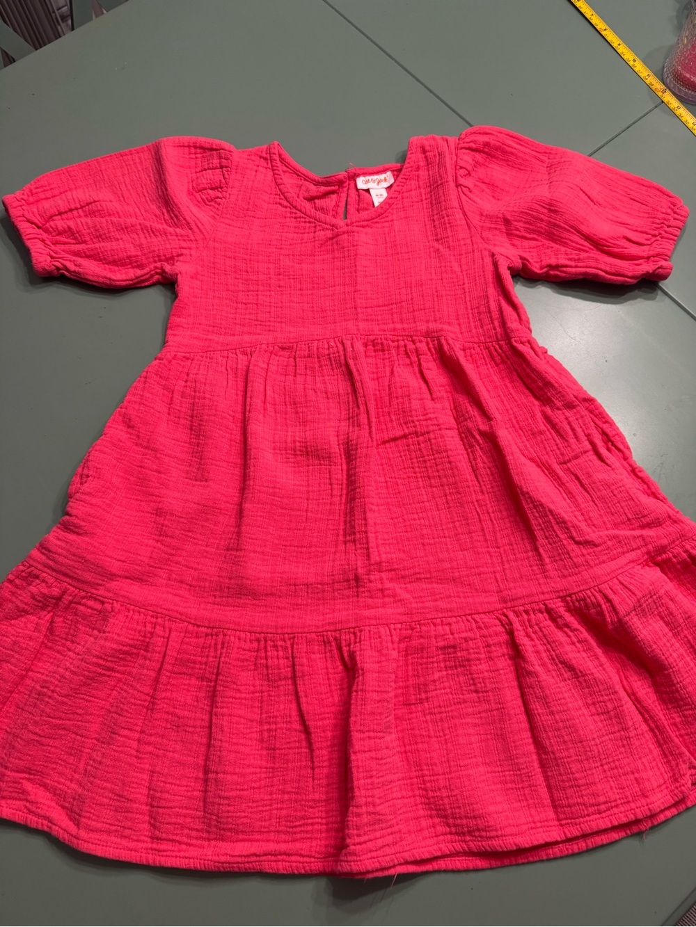 Cat & Jack Hot Pink Tiered Gauze Dress for Girls
